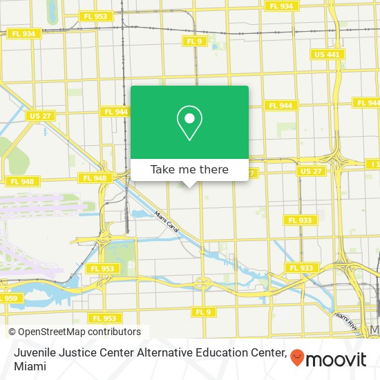 Mapa de Juvenile Justice Center Alternative Education Center