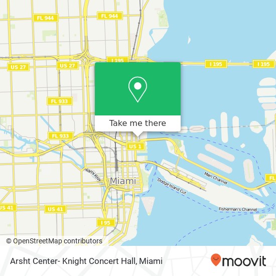 Arsht Center- Knight Concert Hall map