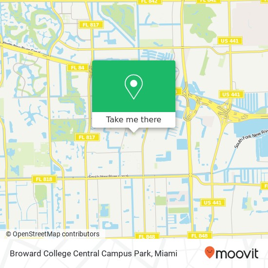 Broward College Central Campus Park map