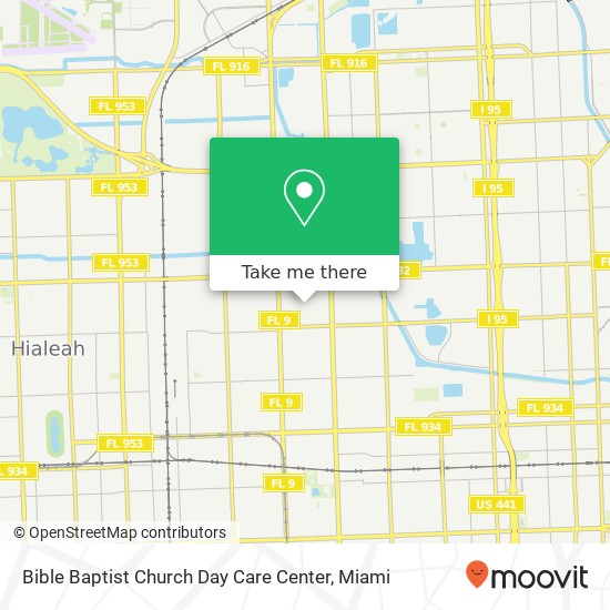 Mapa de Bible Baptist Church Day Care Center