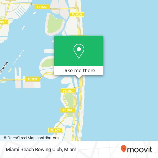 Mapa de Miami Beach Rowing Club