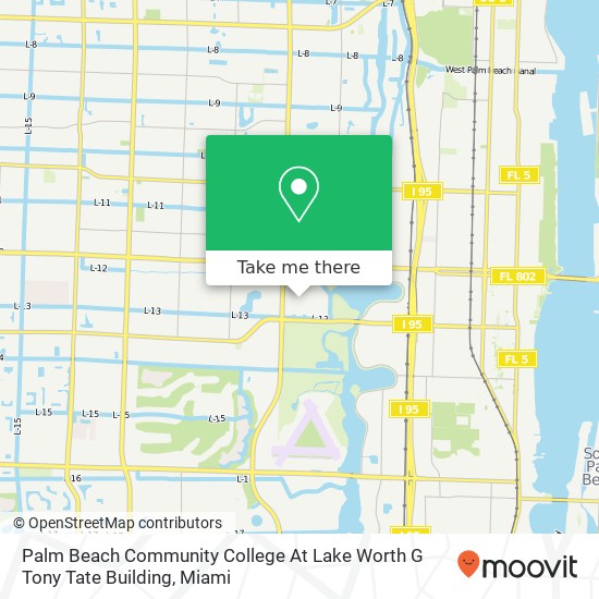 Palm Beach Community College At Lake Worth G Tony Tate Building map