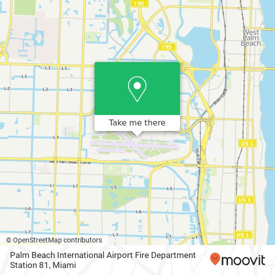 Palm Beach International Airport Fire Department Station 81 map