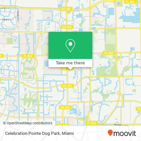 Celebration Pointe Dog Park map