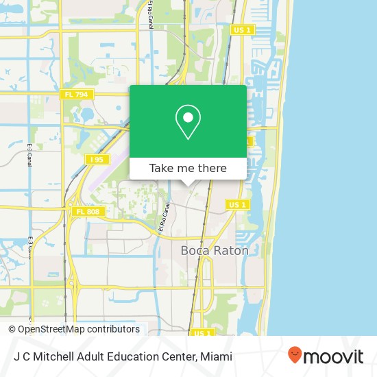 J C Mitchell Adult Education Center map