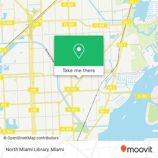 North Miami Library map