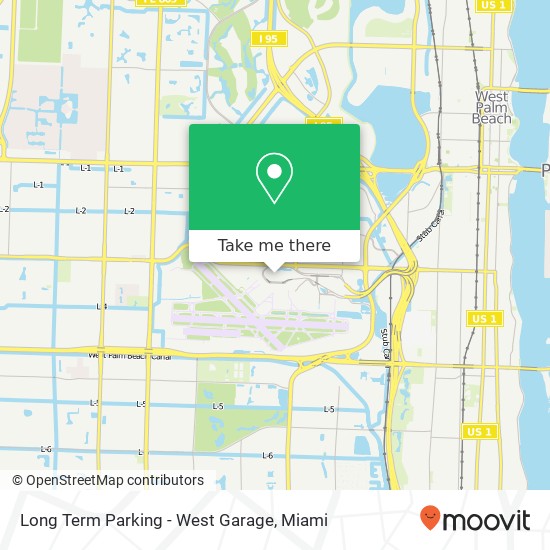 Mapa de Long Term Parking - West Garage