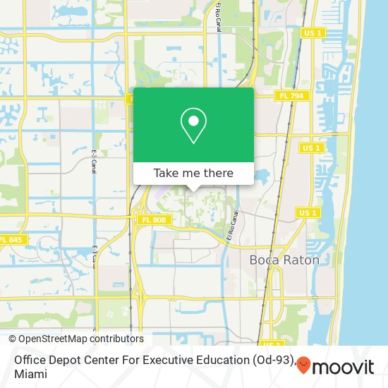 Mapa de Office Depot Center For Executive Education (Od-93)