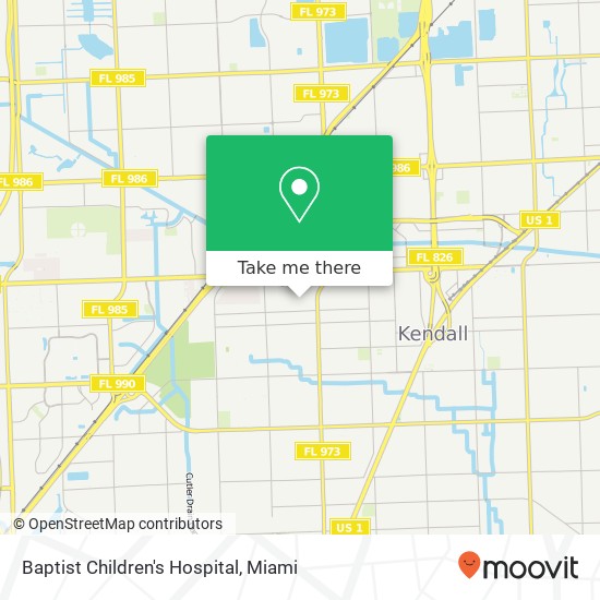 Baptist Children's Hospital map