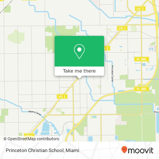 Princeton Christian School map