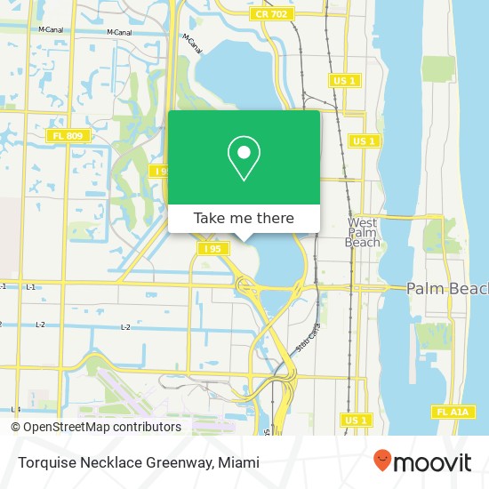 Mapa de Torquise Necklace Greenway