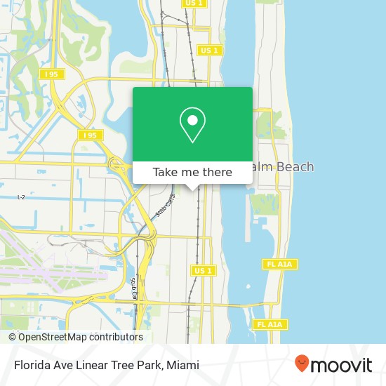 Florida Ave Linear Tree Park map