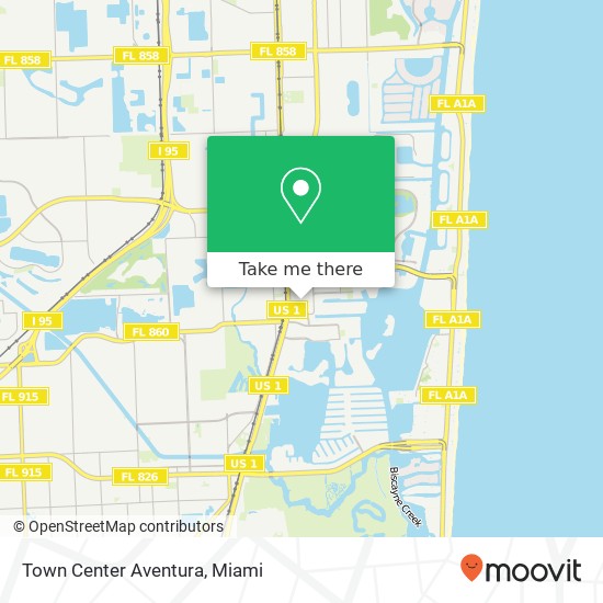 Town Center Aventura map