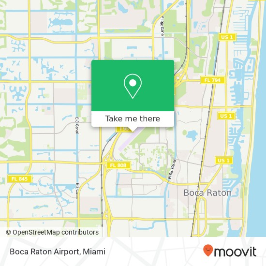 Boca Raton Airport map