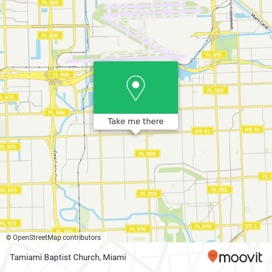 Tamiami Baptist Church map