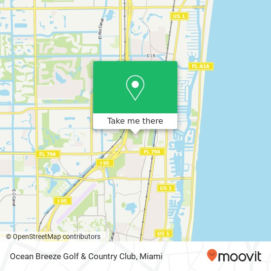 Mapa de Ocean Breeze Golf & Country Club