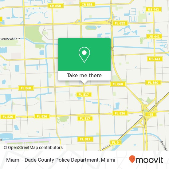 Mapa de Miami - Dade County Police Department