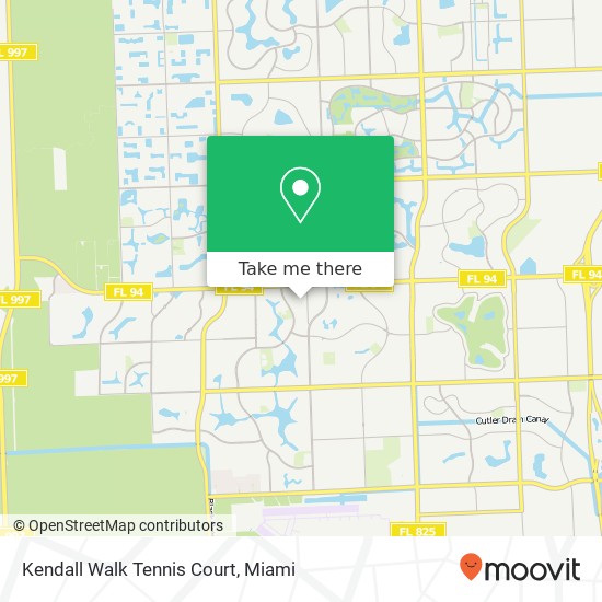 Kendall Walk Tennis Court map