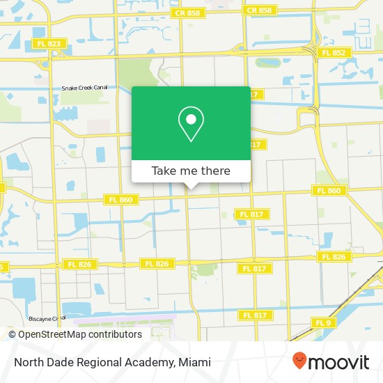 North Dade Regional Academy map