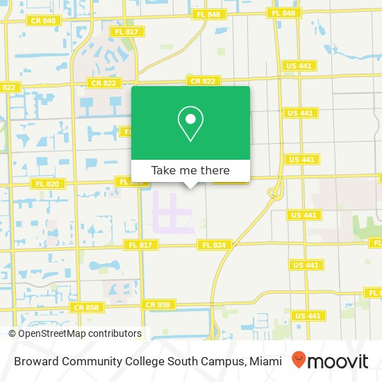 Mapa de Broward Community College South Campus