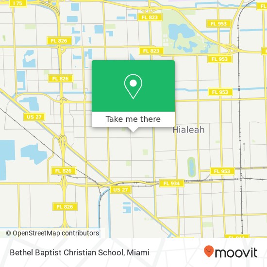 Bethel Baptist Christian School map