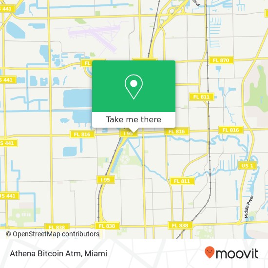 Mapa de Athena Bitcoin Atm