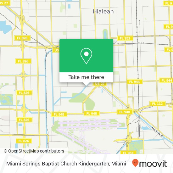 Miami Springs Baptist Church Kindergarten map