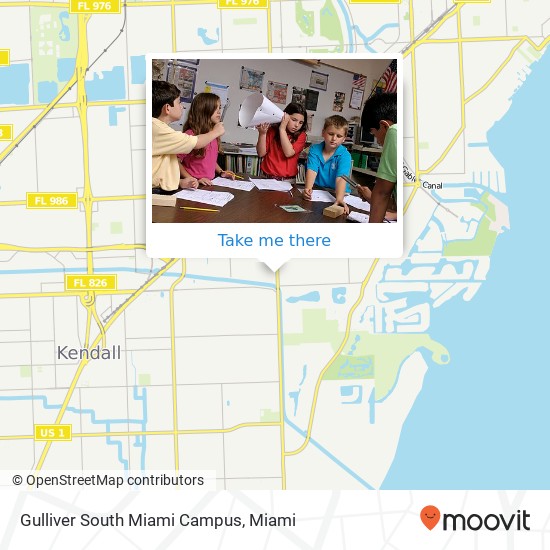 Mapa de Gulliver South Miami Campus