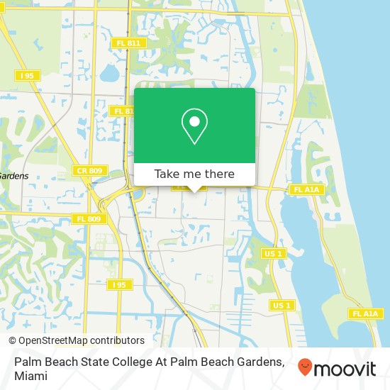 Palm Beach State College At Palm Beach Gardens map