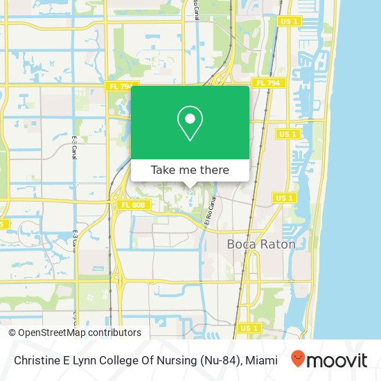 Mapa de Christine E Lynn College Of Nursing (Nu-84)