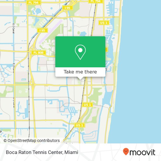 Boca Raton Tennis Center map