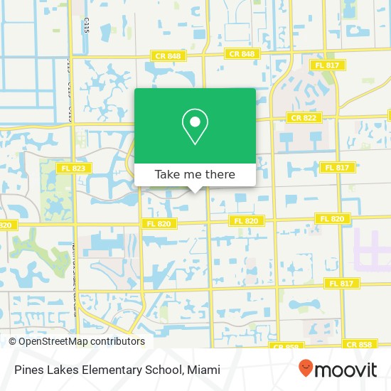 Pines Lakes Elementary School map