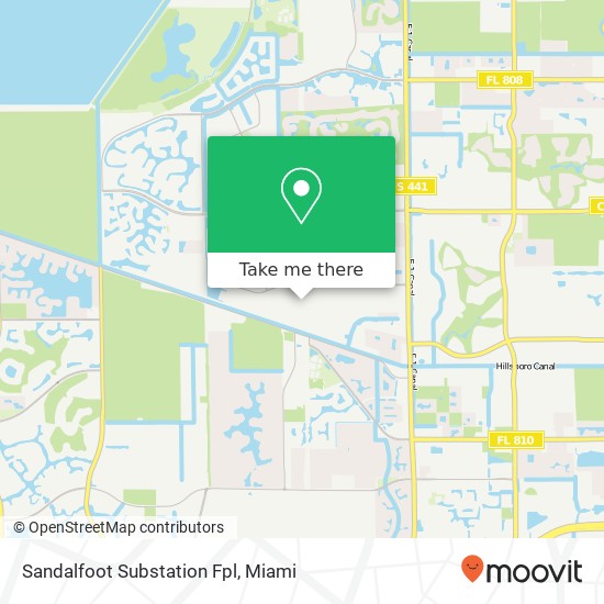 Sandalfoot Substation Fpl map