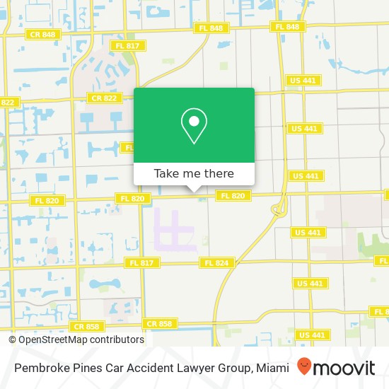 Pembroke Pines Car Accident Lawyer Group map