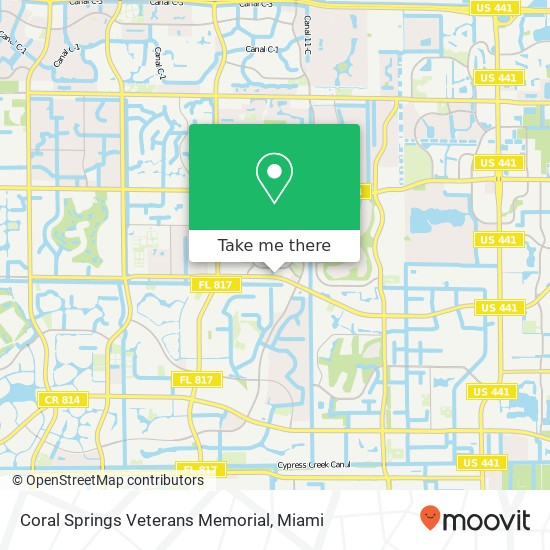 Mapa de Coral Springs Veterans Memorial