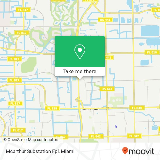 Mcarthur Substation Fpl map