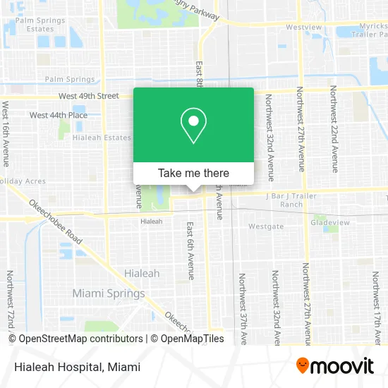 Hialeah Hospital map