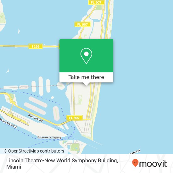 Mapa de Lincoln Theatre-New World Symphony Building