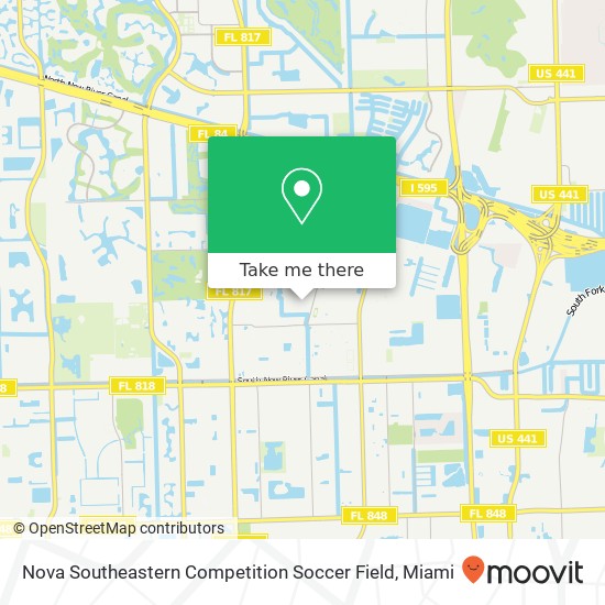 Nova Southeastern Competition Soccer Field map