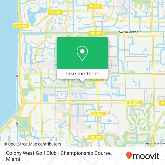 Colony West Golf Club - Championship Course map