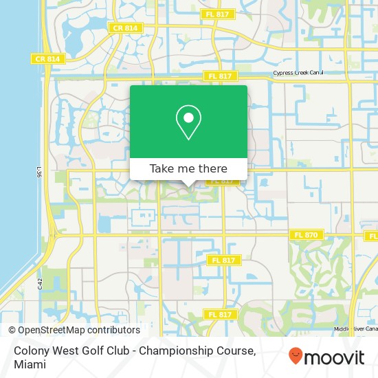 Mapa de Colony West Golf Club - Championship Course