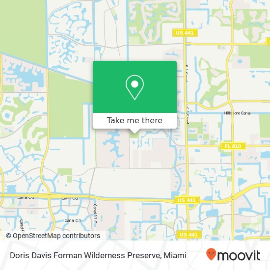 Mapa de Doris Davis Forman Wilderness Preserve