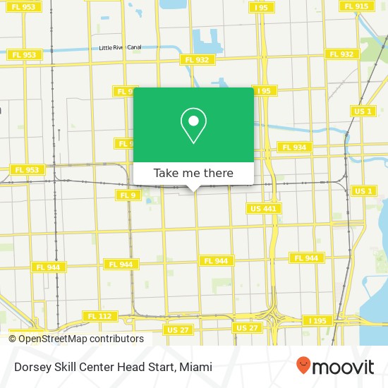 Dorsey Skill Center Head Start map