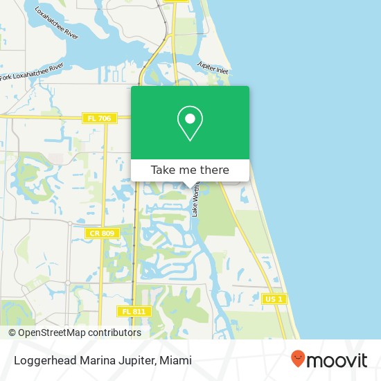 Mapa de Loggerhead Marina Jupiter