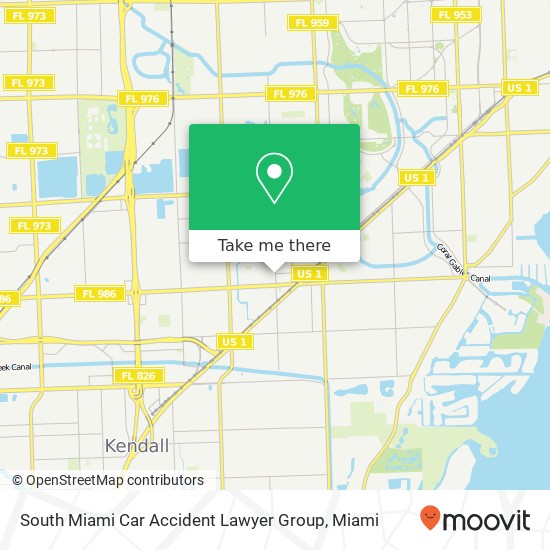 Mapa de South Miami Car Accident Lawyer Group