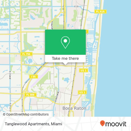 Mapa de Tanglewood Apartments