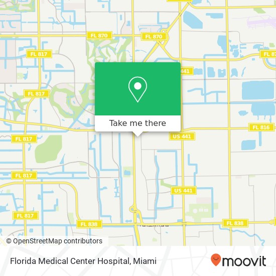 Mapa de Florida Medical Center Hospital