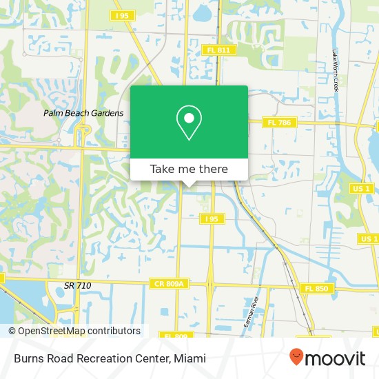 Burns Road Recreation Center map