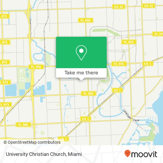 University Christian Church map