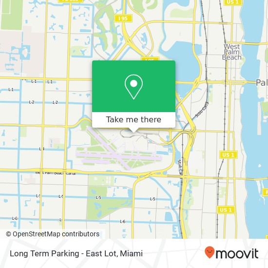 Mapa de Long Term Parking - East Lot